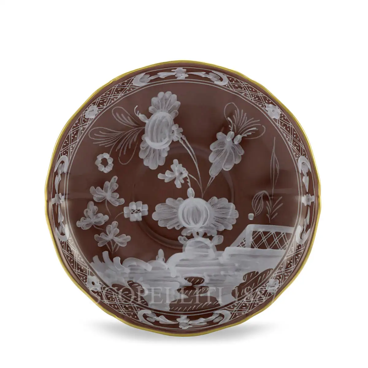 지노리 1735 Ginori 1735 Oriente Italiano Castagna Tea Cup and Saucer 003RG00 FPT401010150G00135800 + 003RG00 FTZ401010220G0 4/5