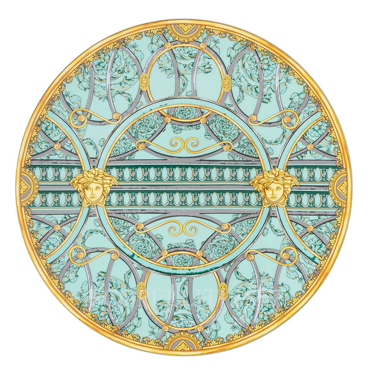 베르사체 Versace Service Plate 33 cm Scala del Palazzo Green 19335-403664-10263 1/3