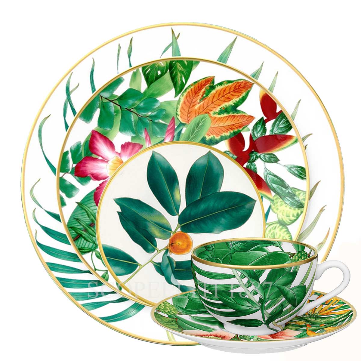 에르메스 Hermes Dinner Set Passifolia scopel-27
