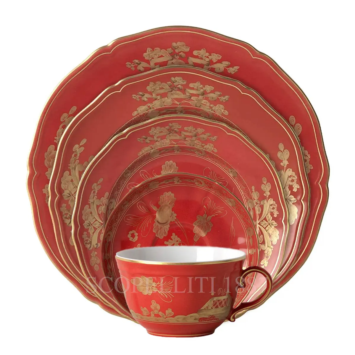 지노리 1735 Ginori 1735 Dinner Set Oriente Italiano Rubrum 003RG00 FPT110010265G00132900 + 003RG00 FPT110010210G00132900 + 1/5