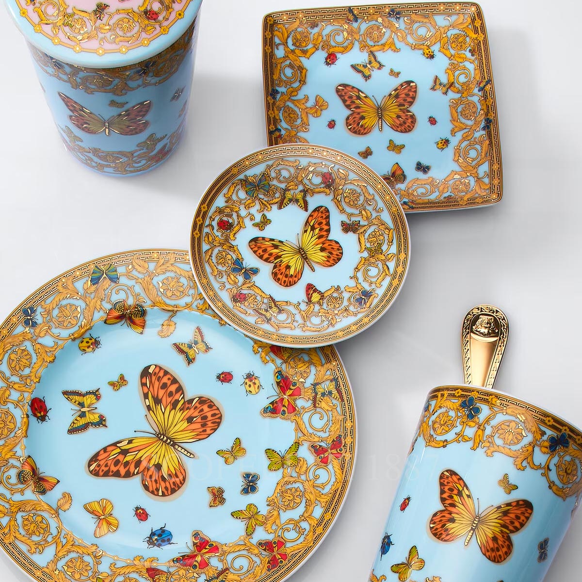 베르사체 Versace Butterfly Garden Plate 10 cm 11280-409609-10850 3/4