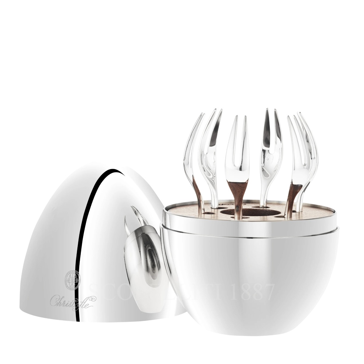 크리스토플 Christofle Mood Yummy Cocktail Forks Set - Silver Plated B00065597 1/4