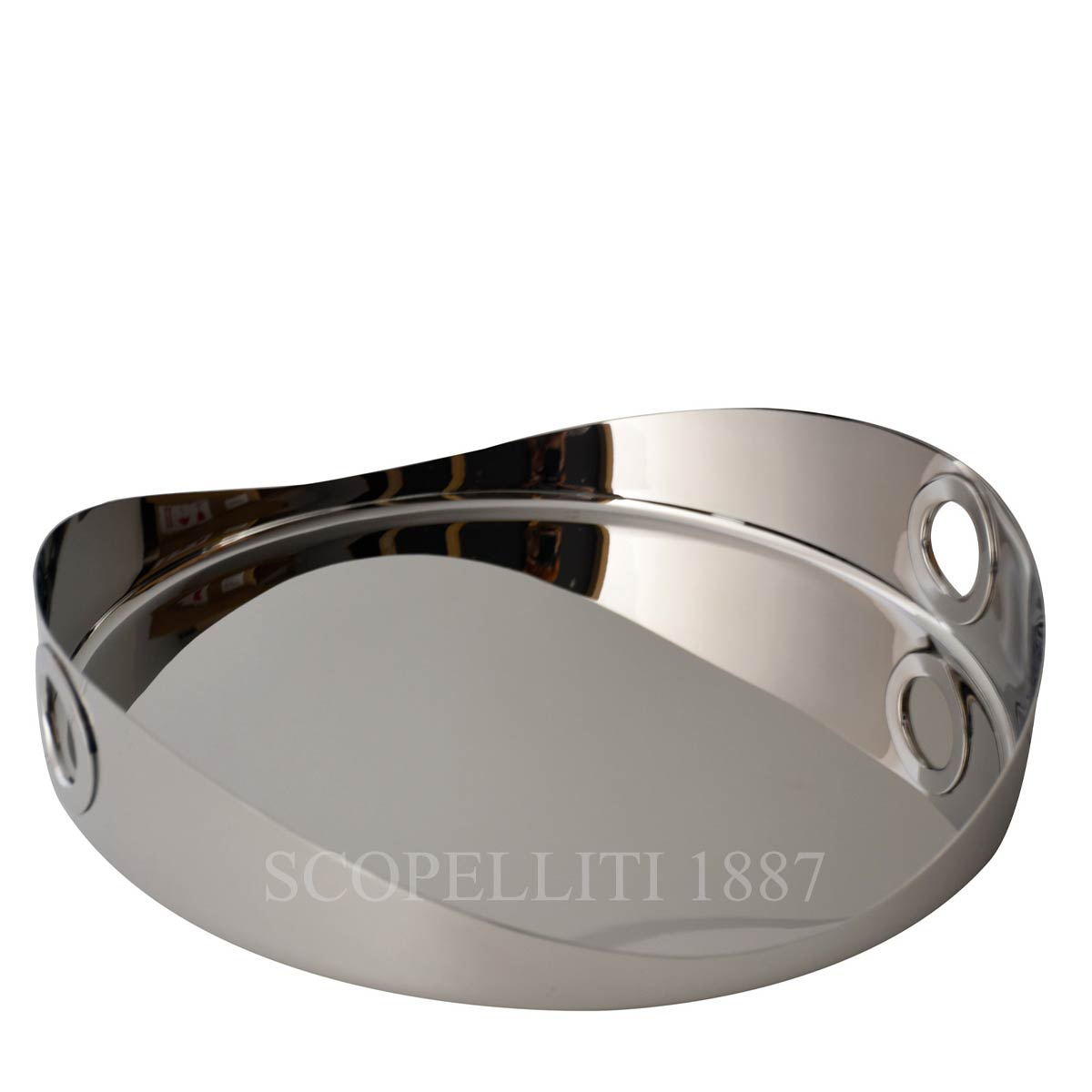 크리스토플 Christofle Large Round Tray Oh De Christofle Stainless Steel B05900070 1/3