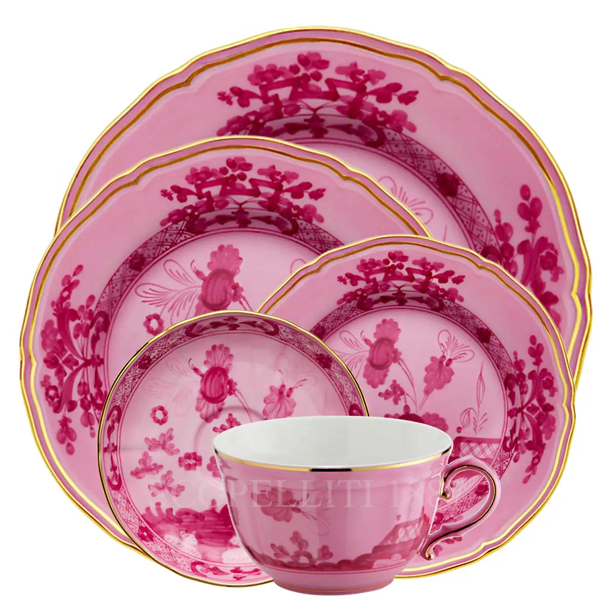 지노리 1735 Ginori 5 piece Place Setting Oriente Italiano Porpora 003RG00 FPT110010265G00124200 + 003RG00 FPT110010210G0012 1/5