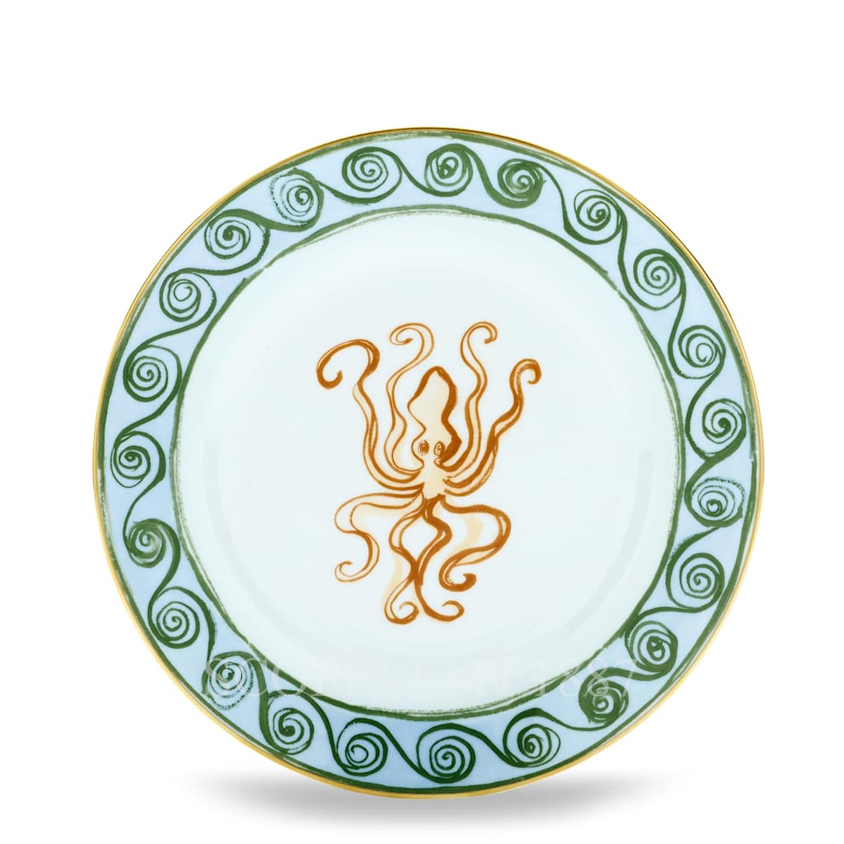 지노리 1735 Ginori Il Viaggio di Nettuno Dessert Plate Octopus Terracotta 004RG00 FPT110010220G00135001 1/2