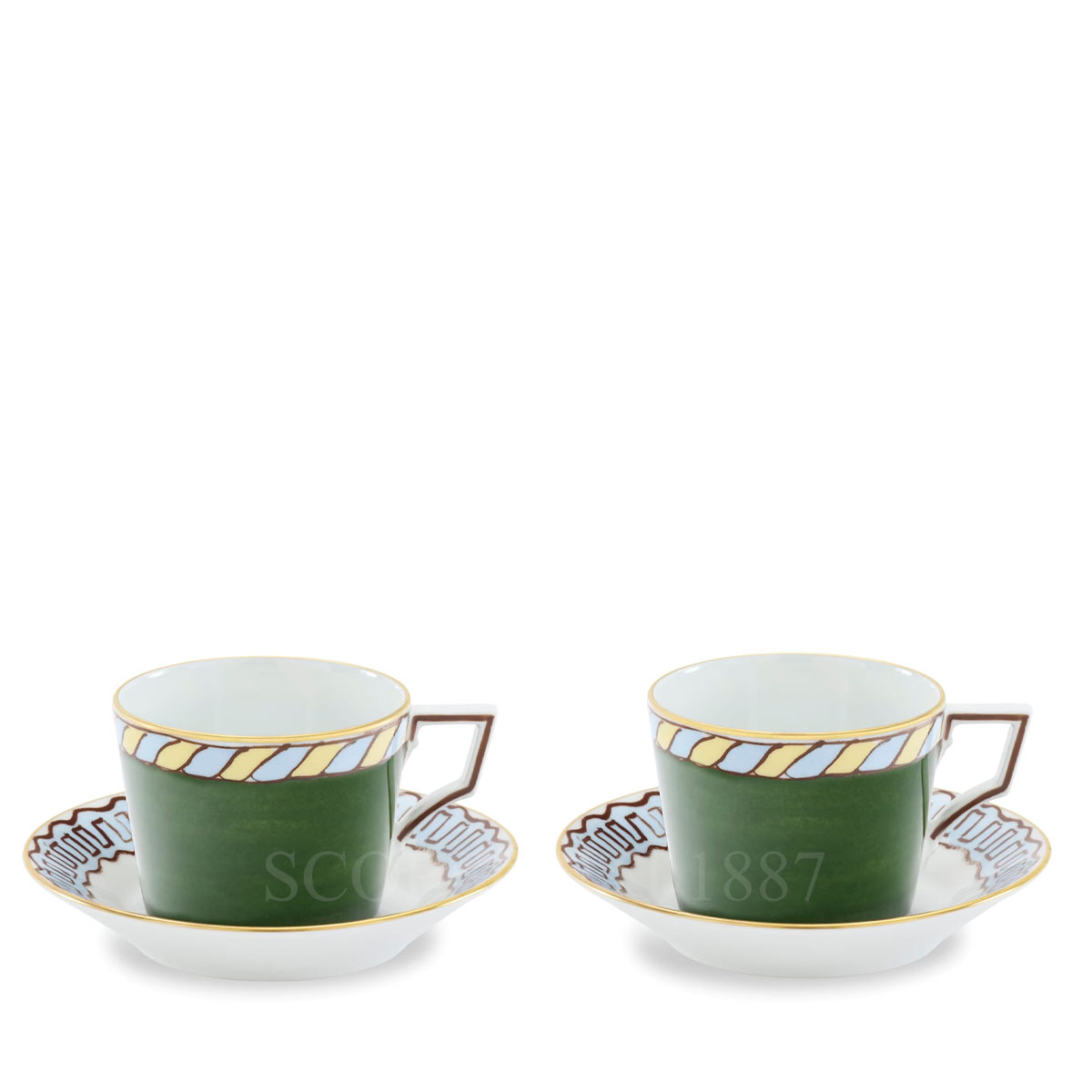 지노리 1735 Ginori Il Viaggio di Nettuno Tea Cups Amalfi Lemon - Set of 2 101RG00 FX9178LXGENG00135200 1/5
