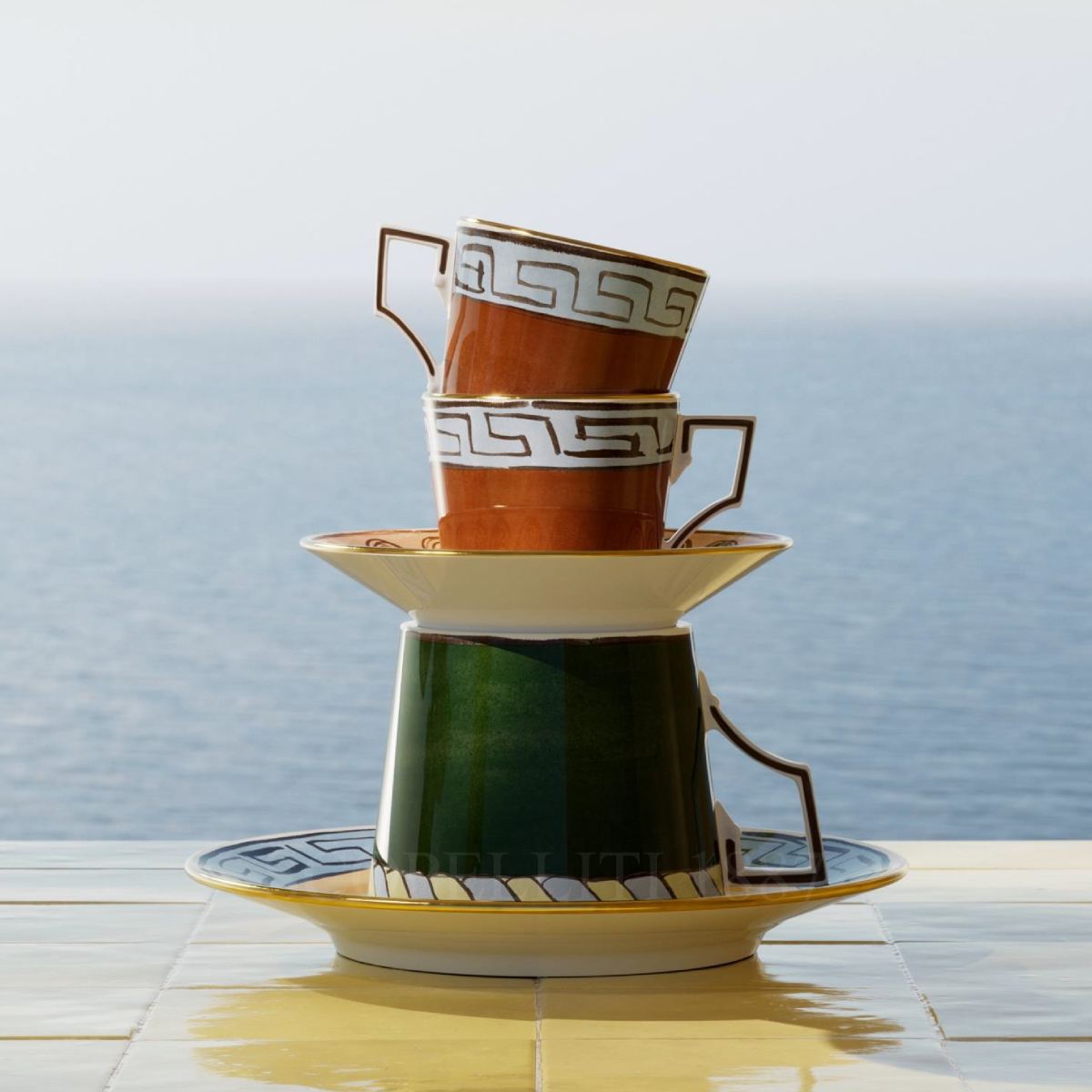 지노리 1735 Ginori Il Viaggio di Nettuno Tea Cups Amalfi Lemon - Set of 2 101RG00 FX9178LXGENG00135200 5/5