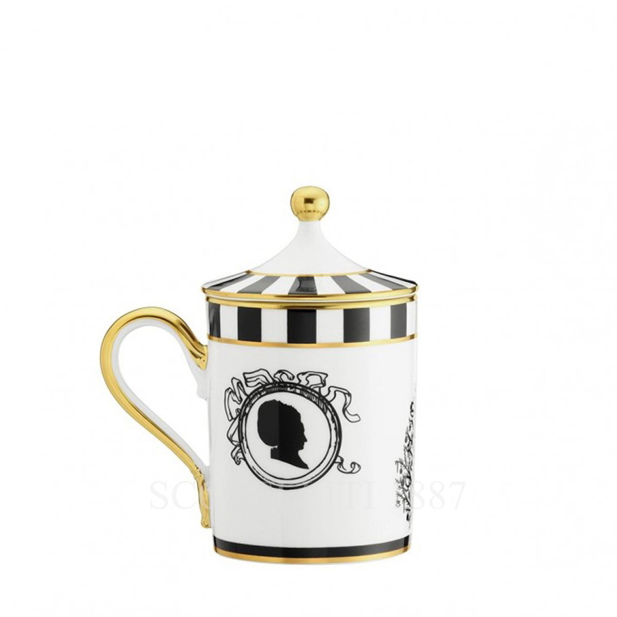 지노리 1735 Ginori Cirque Des Merveilles Mug With Lid Black scopel-49 2/2