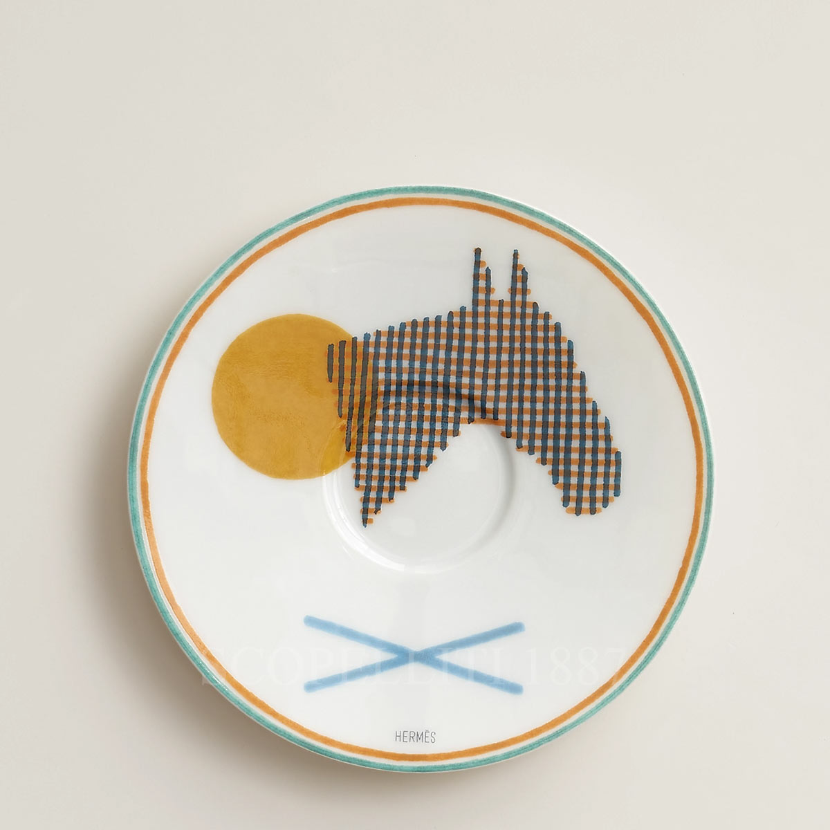에르메스 Hermes Coffee Cup and Saucer Saut - Set of 2 055017P x 2 3/4