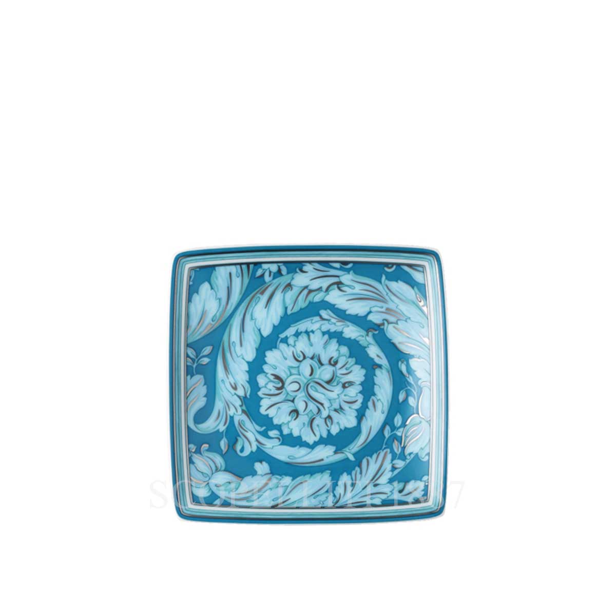 베르사체 Versace Barocco Teal Square Tray 9 cm 11940-403769-15251 1/2