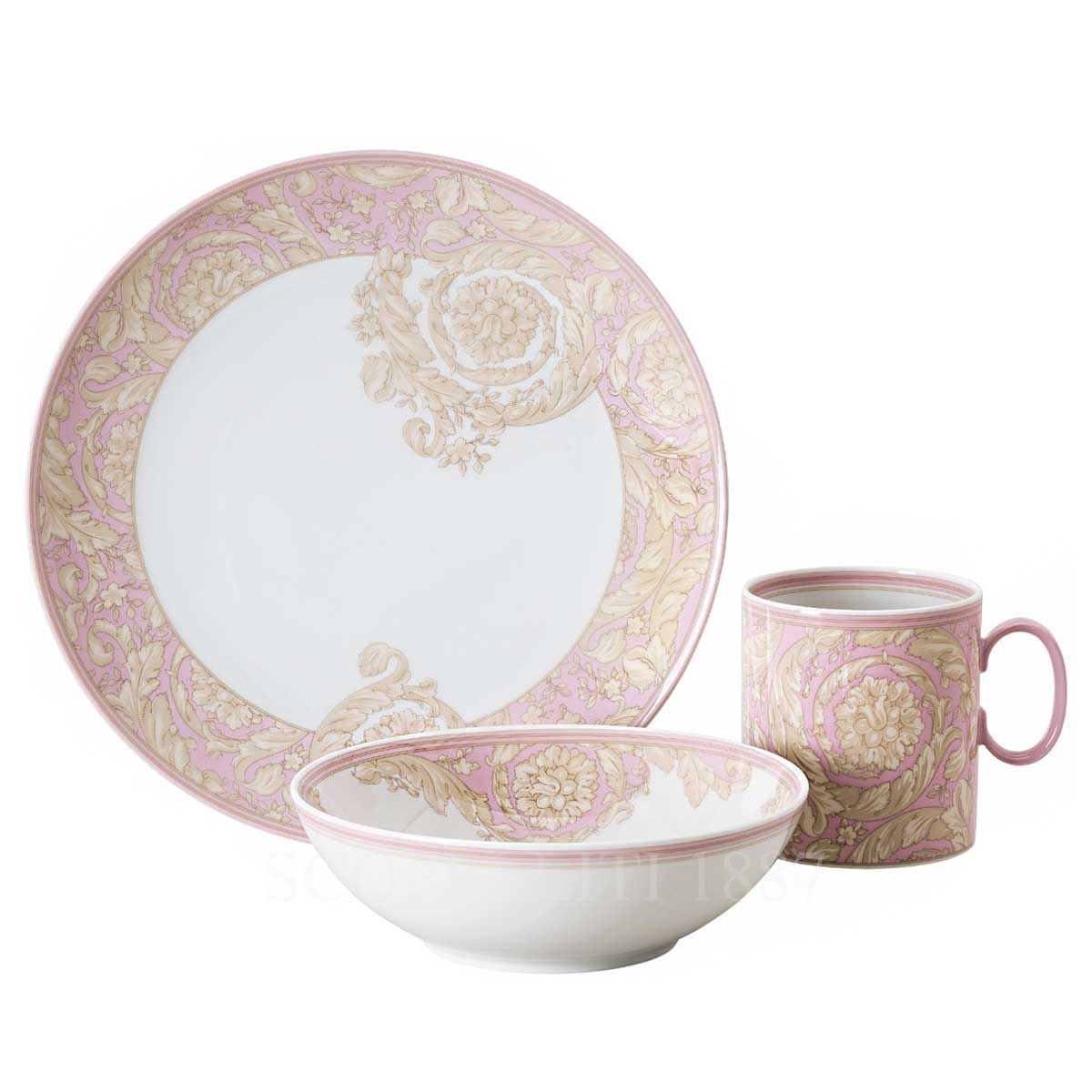베르사체 Versace Kids Barocco Rose Dinner Set 3 Pcs 19335-403780-28447 1/3
