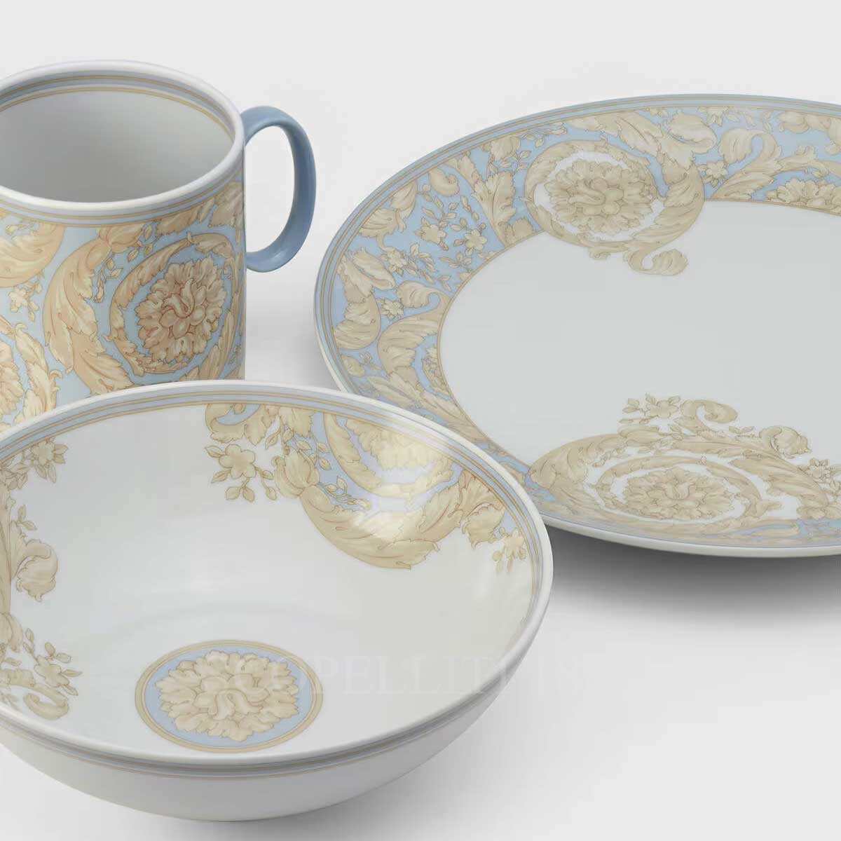 베르사체 Versace Kids Barocco Blue Dinner Set 3 Pcs 19335-403781-28447 2/3