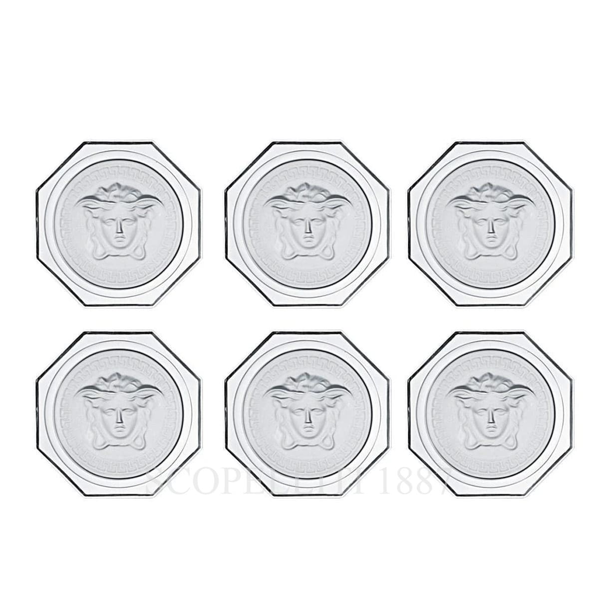 베르사체 Versace Medusa Lumiere Crystal Coasters Set of 6 20665-110835-45008x6 1/3