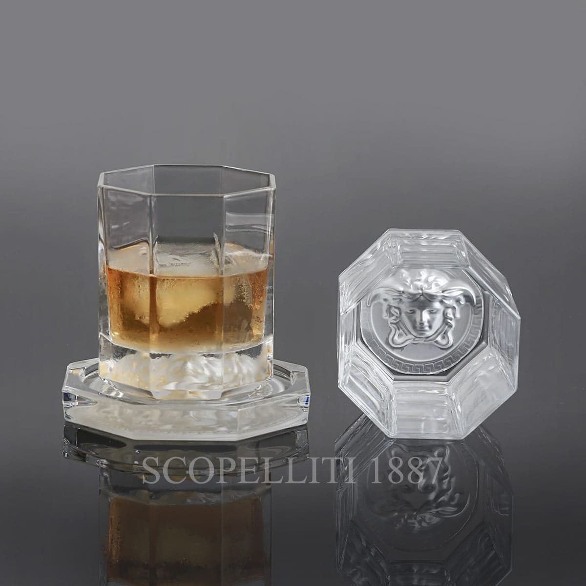 베르사체 Versace Medusa Lumiere Crystal Coasters Set of 6 20665-110835-45008x6 2/3