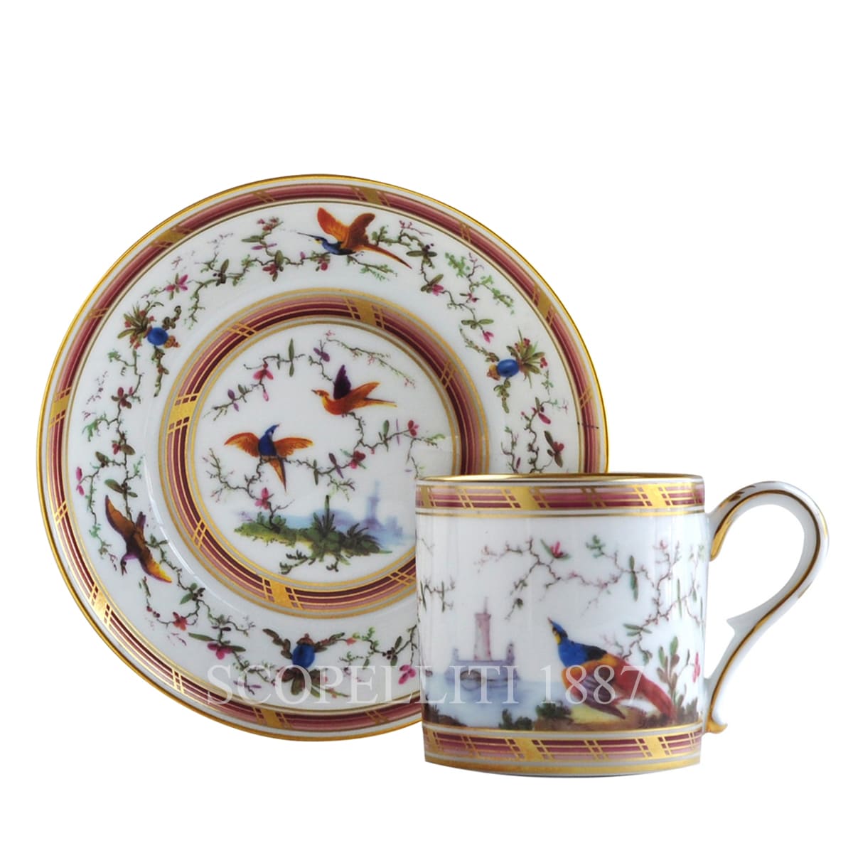 베르나르도 Litron Cup Paysage Aux Oiseaux A.M.Royale L541/4519 1/1