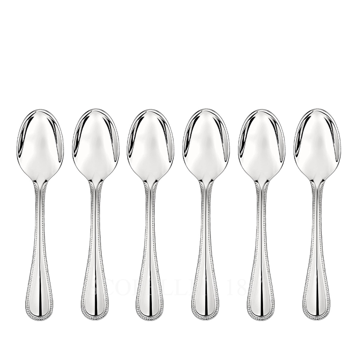 크리스토플 Christofle Perles 2 Coffee Spoons Stainless Steel - Set of 6 B02405004x6 1/3