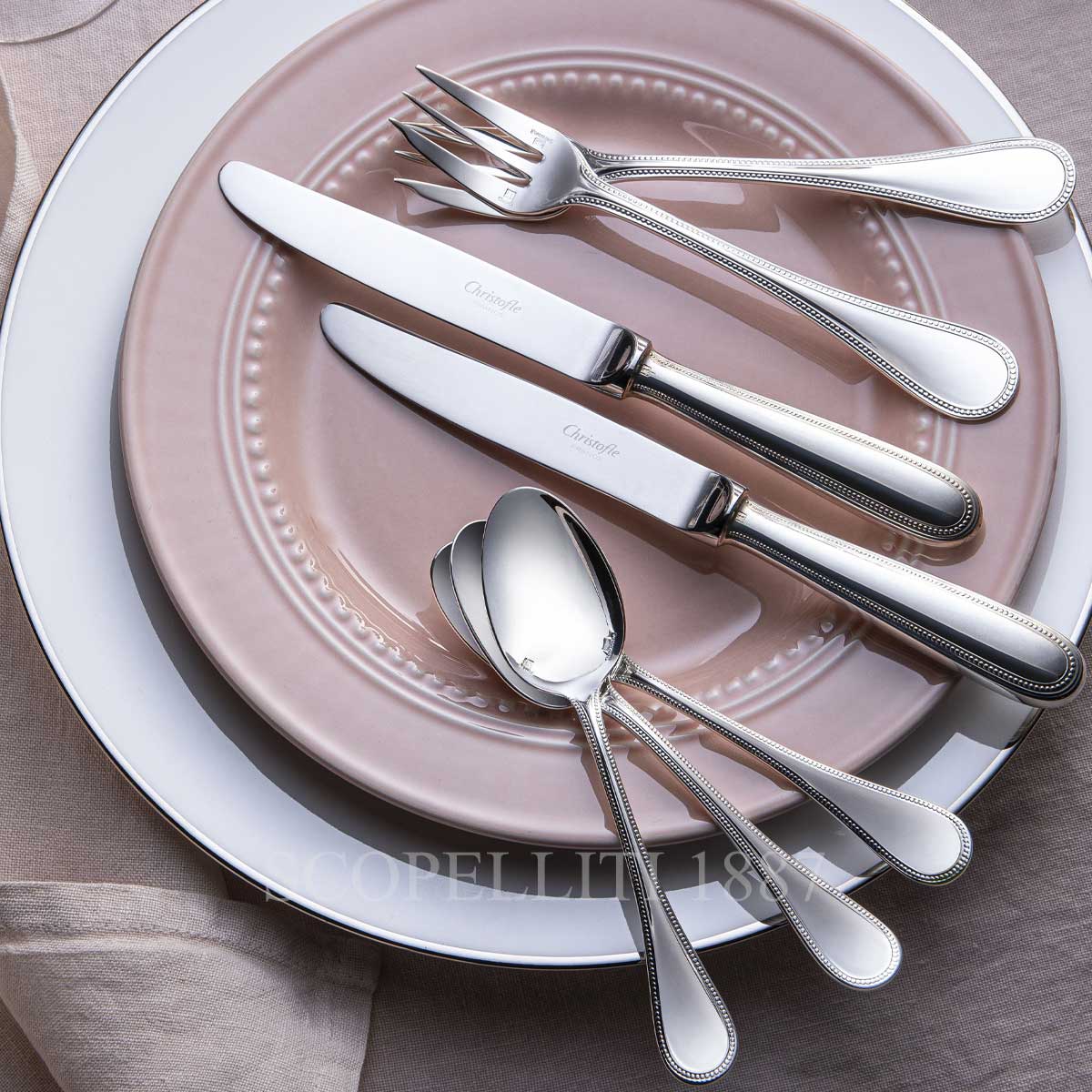 크리스토플 Christofle Perles 2 Coffee Spoons Stainless Steel - Set of 6 B02405004x6 2/3