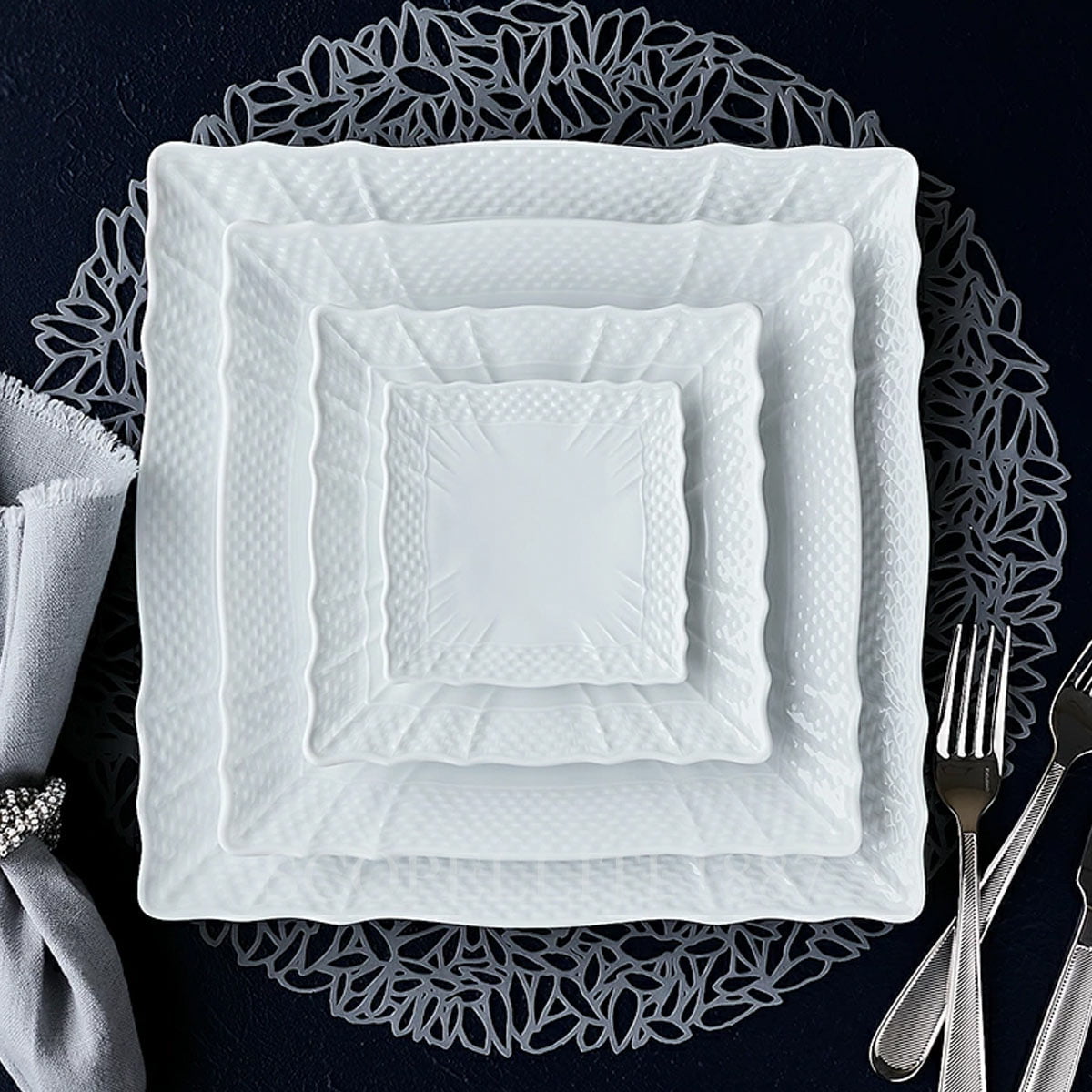 지노리 1735 Ginori 1735 Squared Plate 15x15 Vecchio Ginori 002RG00 FPT12001015XB00000000 2/2