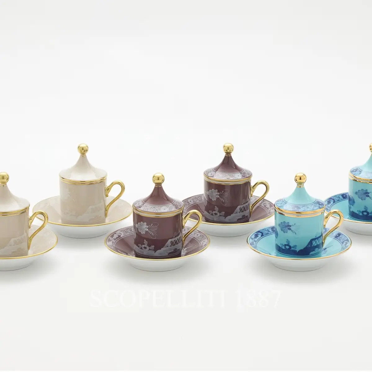 지노리 1735 Ginori 1735 Oriente Italiano Castagna Coffee Set for 2 004RG00 FX9176LXG00135800 3/3