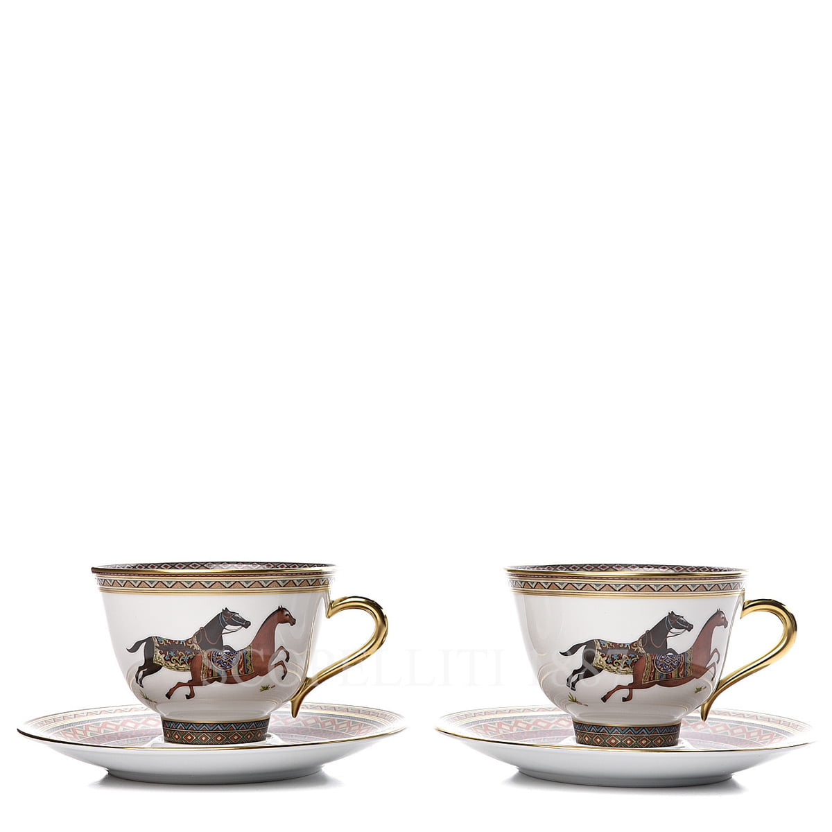 에르메스 Hermes Tea Set Cheval d'Orient 009816P+009818P 2/4