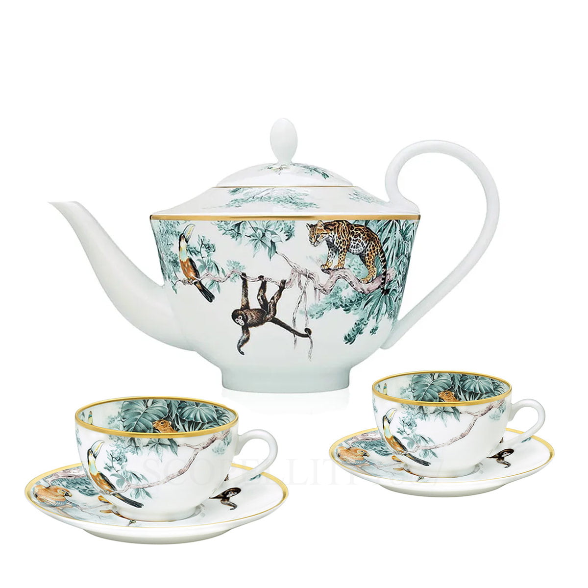 에르메스 Hermès Tea Set Carnets d’Equateur 038016P+038018P 1/5