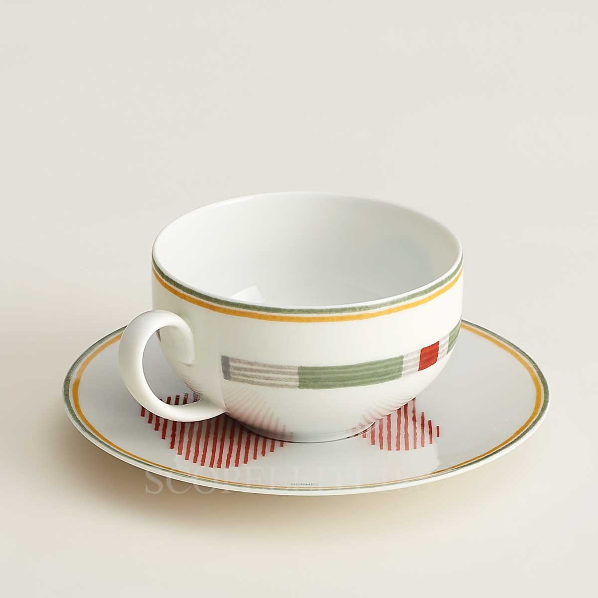 에르메스 Hermes Tea Cup and Saucer Saut - Set of 2 055016P x 2 2/4