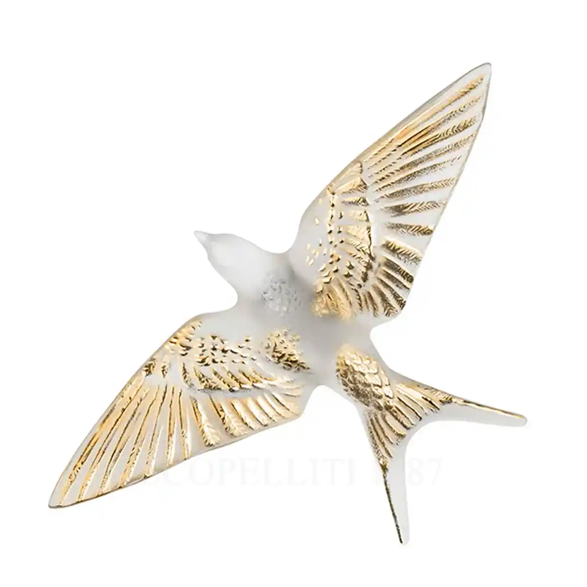 라리끄 Lalique Swallow Wall Sculpture Wings Down 10645900 1/2