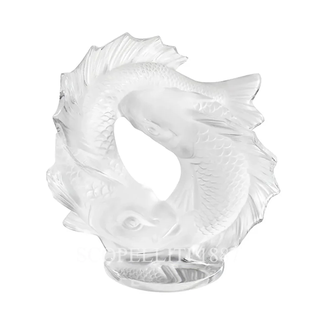 라리끄 Lalique Double Fish Sculpture Small 10672800