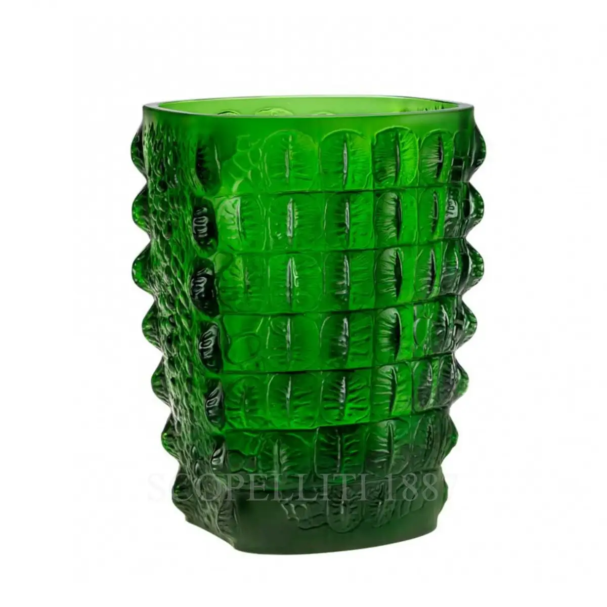 라리끄 Lalique Croco Vase Amazon Green 10786400
