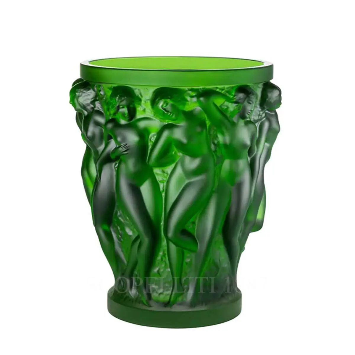 라리끄 Lalique Bacchantes Vase Amazon Green 10788700