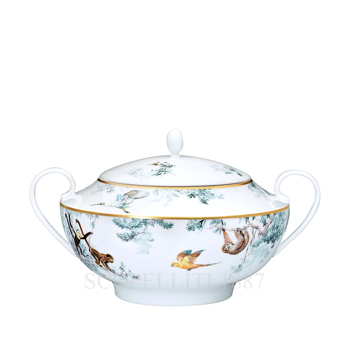 에르메스 Carnets d'Equateur Soup Tureen 1/2