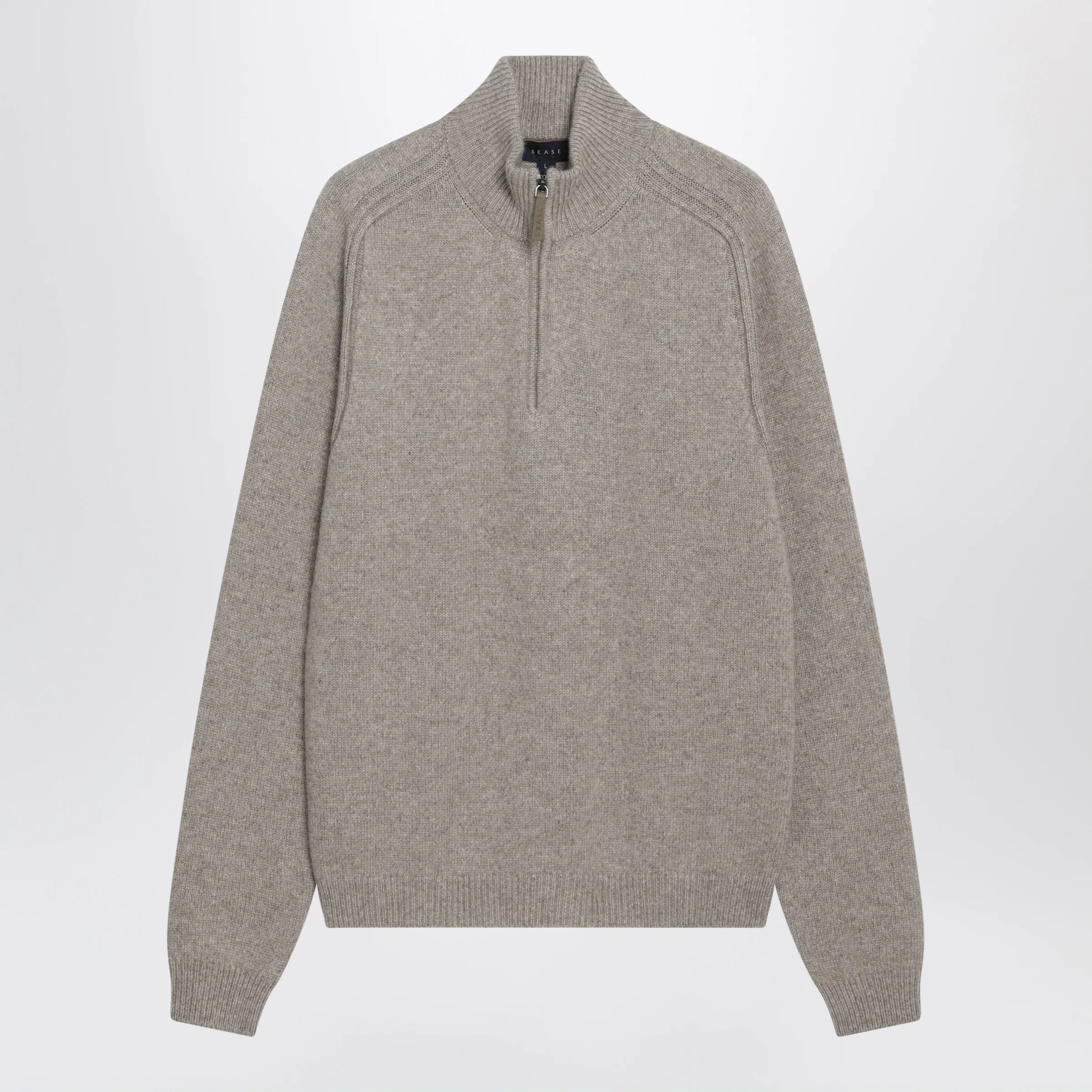 시세 mélange half-zip knitted 니트 남성 그레이 26FW KP050XG022X34