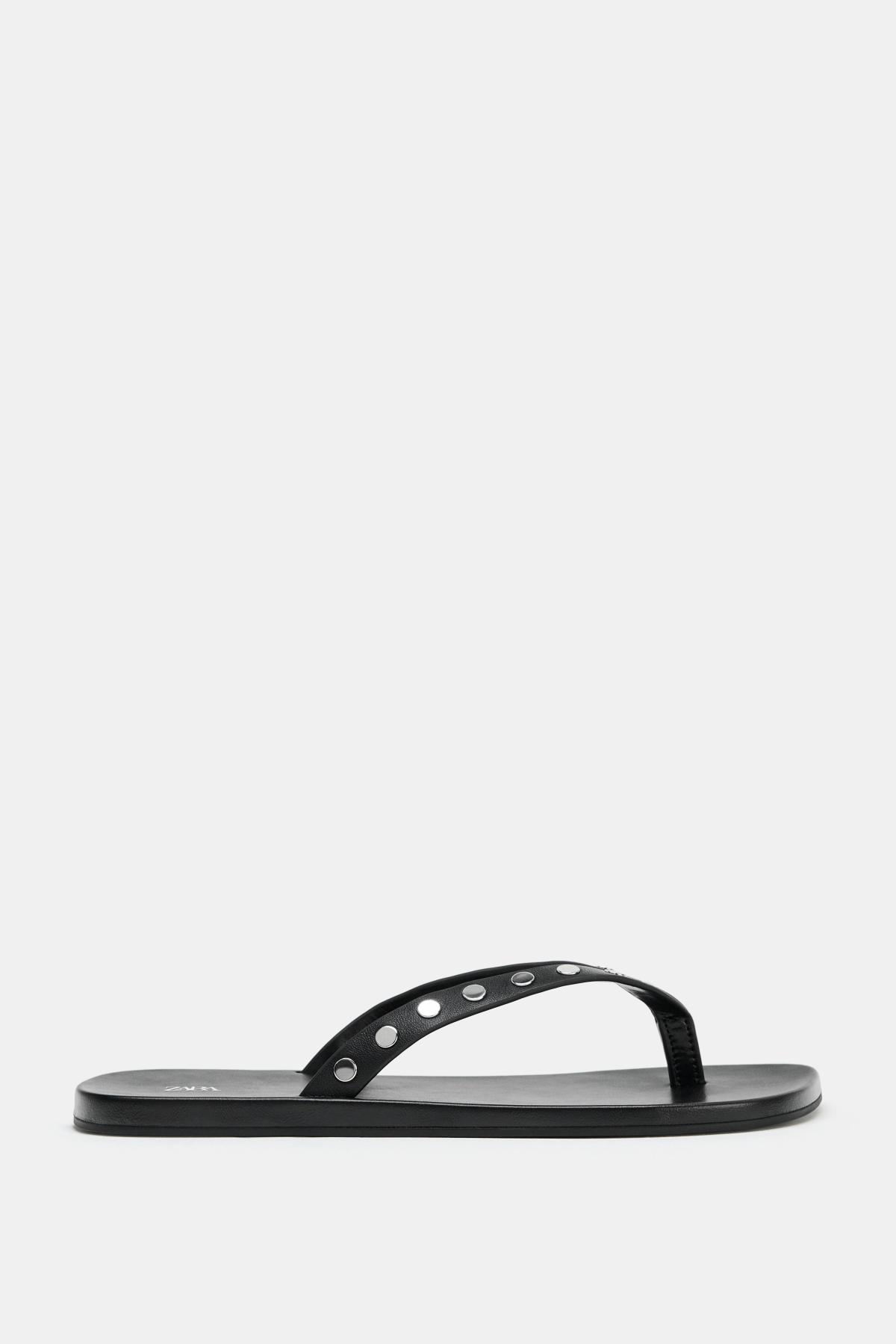 자라 스터드 플랫 샌들 3671/710/800 BLACK