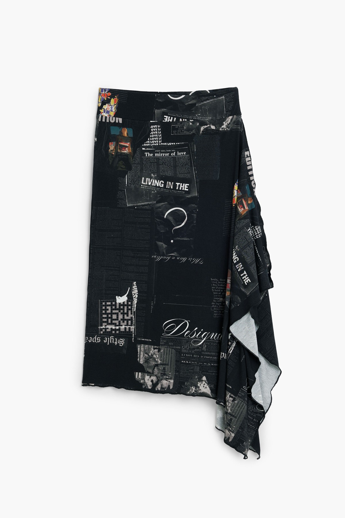 데시구알 그래픽 A라인 미디 니트 스커트 26WWFKXE2000 ONE COLOR