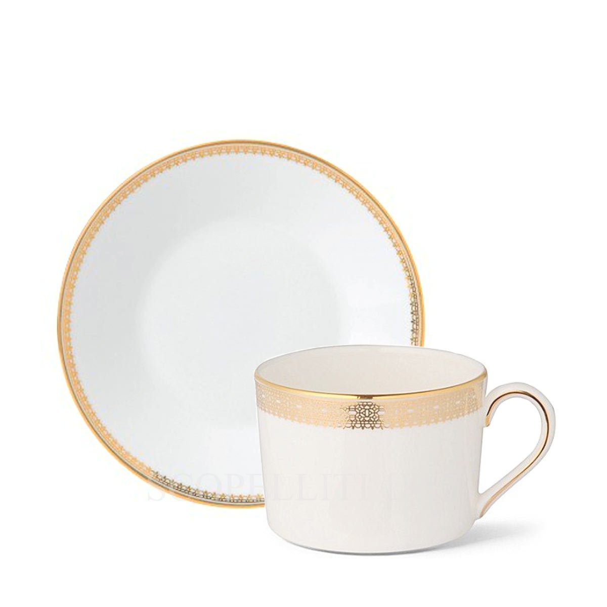 웨지우드 Wedgwood Vera Wang Lace Gold Teacup with Saucer 50146904603 + 50146902603