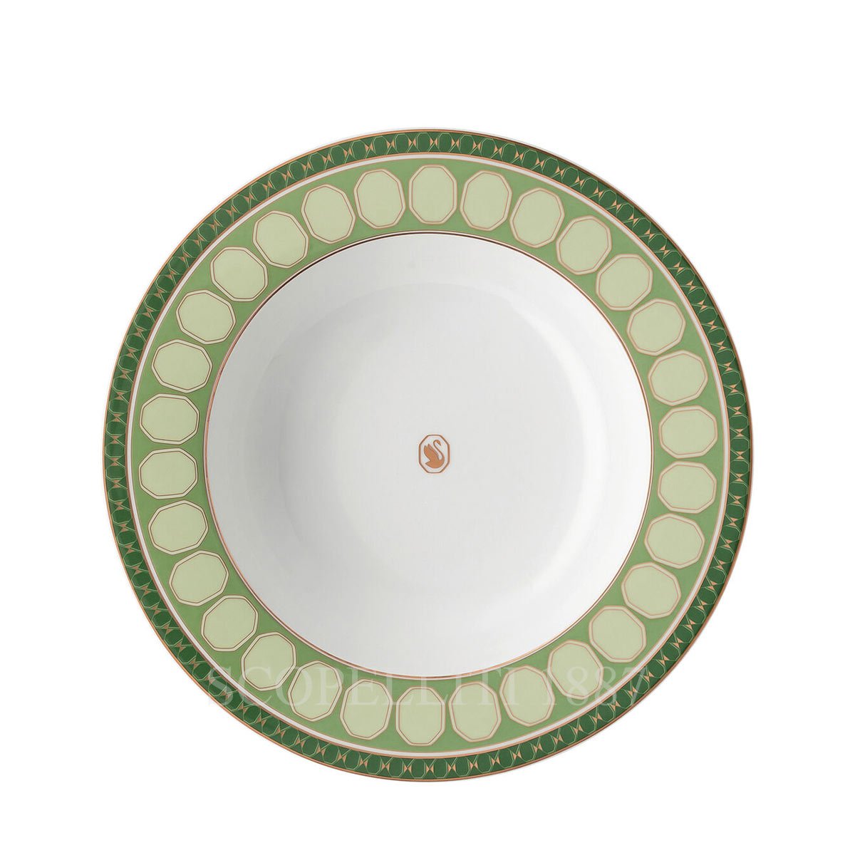 로젠탈 스와로브스키 Swarovski Soup Plate Signum Green 19850-426349-10324 1/3