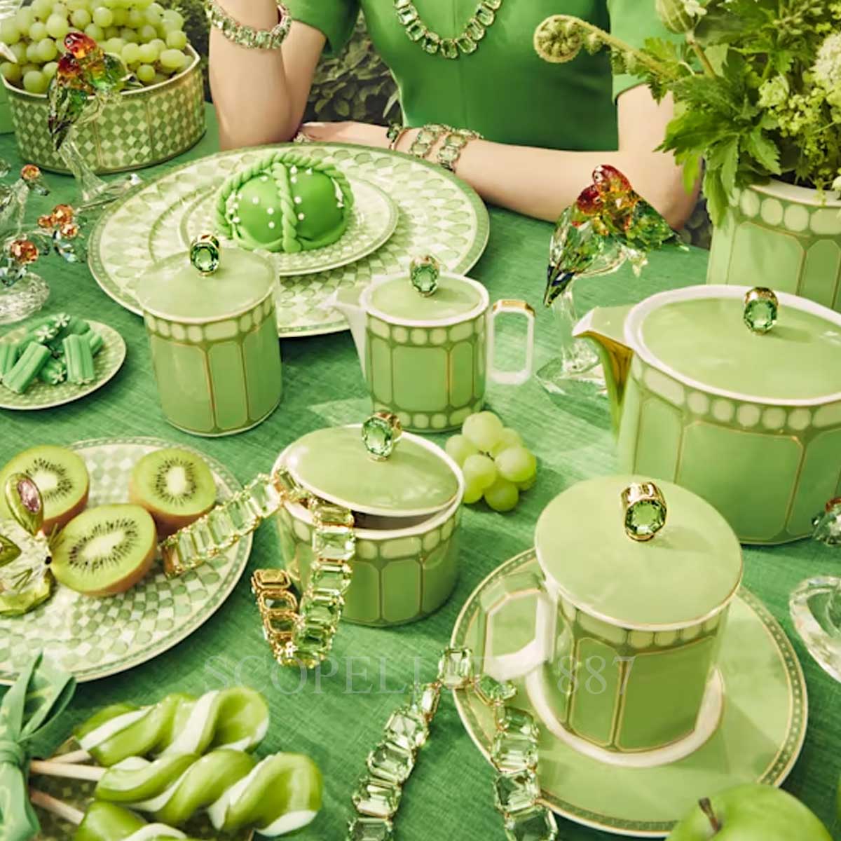 로젠탈 스와로브스키 Swarovski Soup Plate Signum Green 19850-426349-10324 3/3