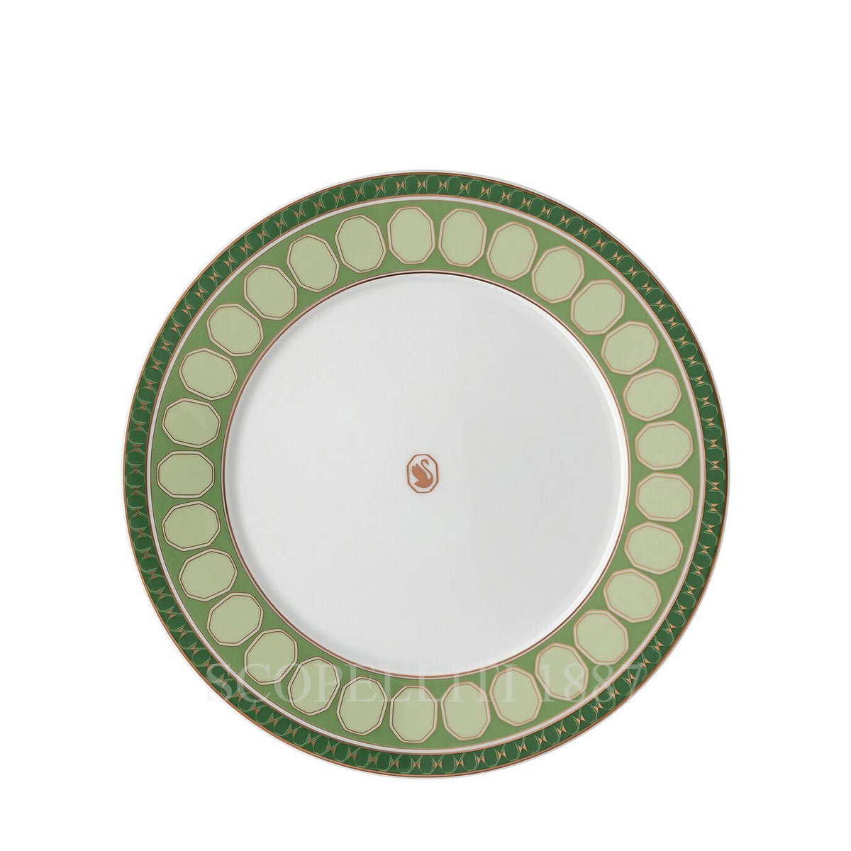 로젠탈 스와로브스키 Swarovski Breakfast Plate Signum Green 10470-426349-10223 1/2