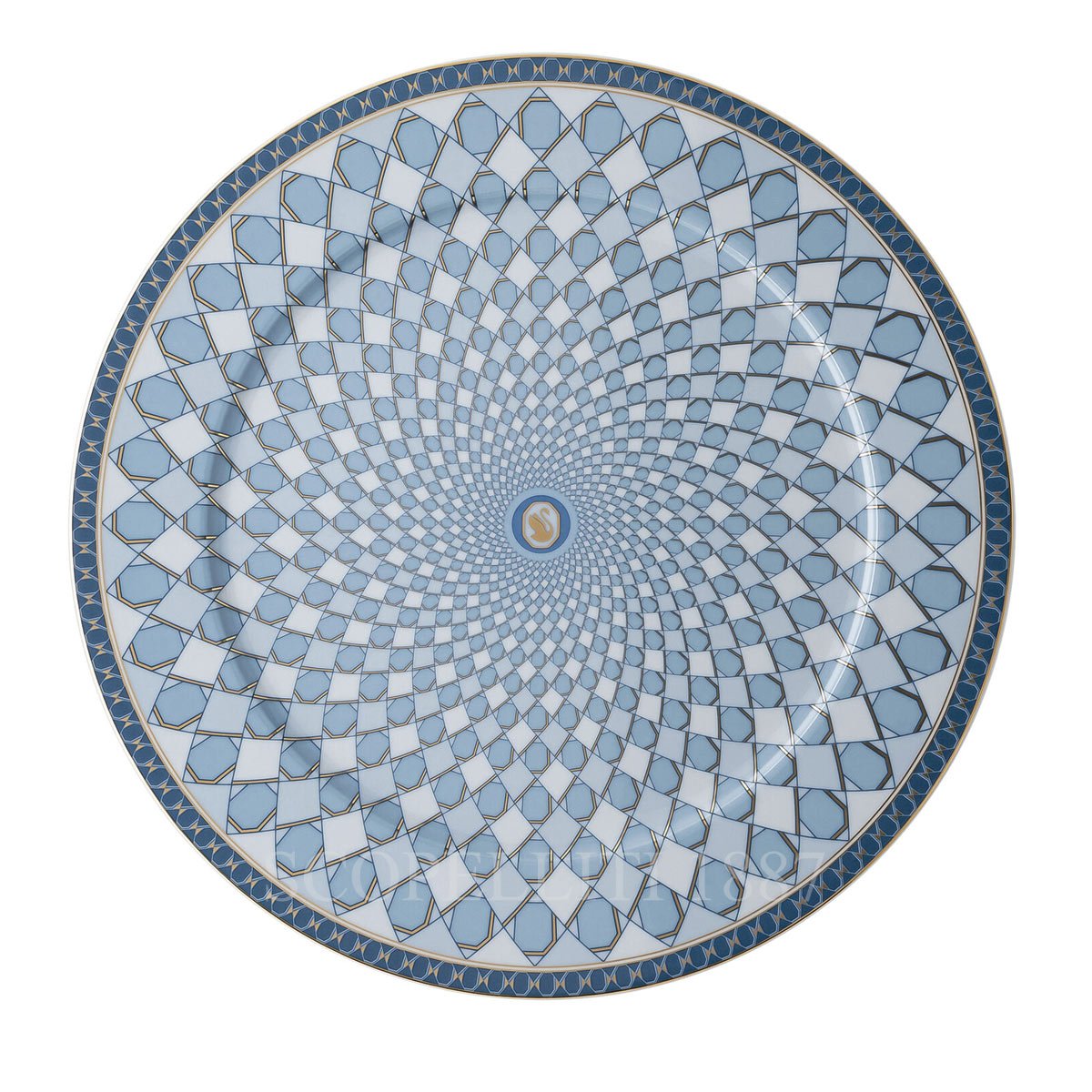 로젠탈 스와로브스키 Swarovski Service Plate Signum Blue 10450-426351-10263 1/3