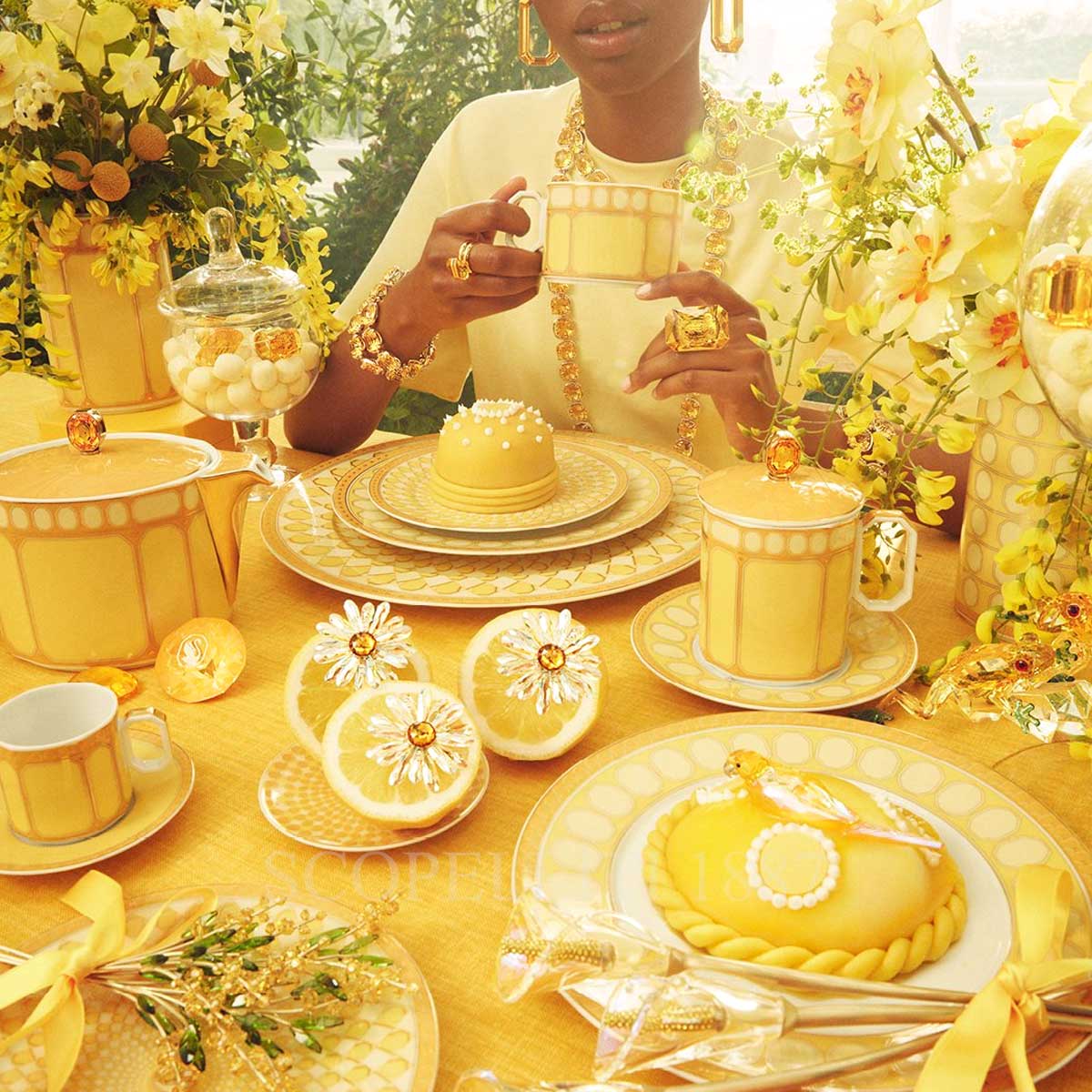 로젠탈 스와로브스키 Swarovski Breakfast Plate Signum Yellow 10470-426352-10223 2/3