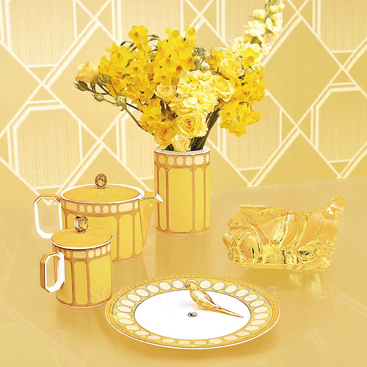 로젠탈 스와로브스키 Swarovski Mug With Lid Signum Yellow 10570-426352-15482 2/4