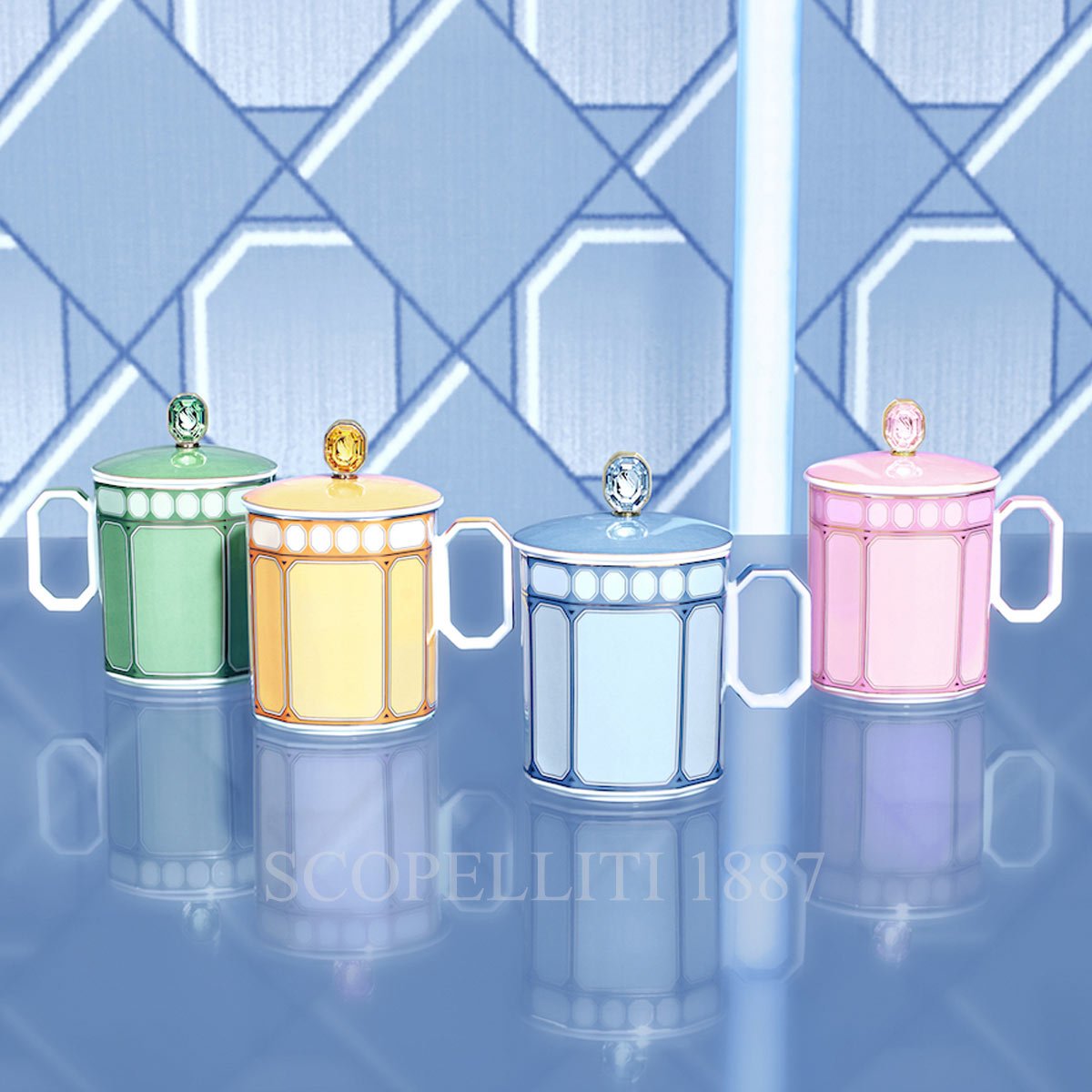 로젠탈 스와로브스키 Swarovski Mug With Lid Signum Yellow 10570-426352-15482 3/4