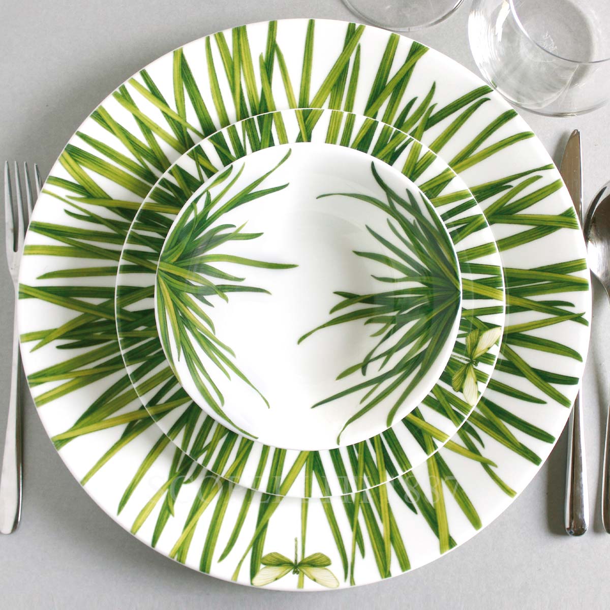 타이투 밀라노 Taitù Life In Green Large Bowl 12-13-7 2/5