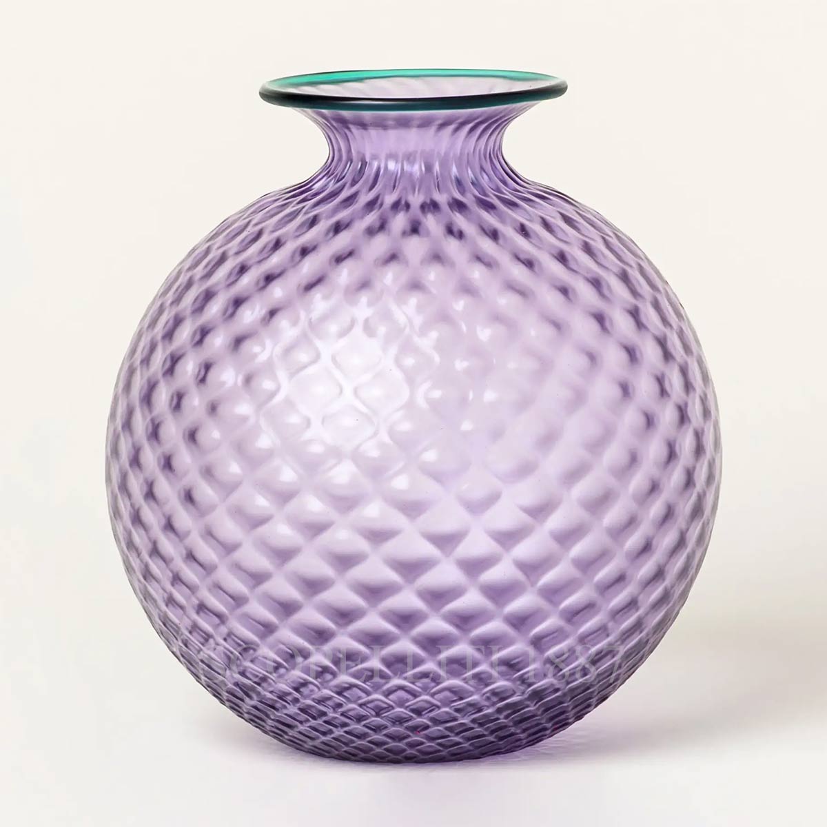 베니니 Venini Vase Monofiore Balloton Lilac Mint Green Large 100.29 LL/VT 3/4