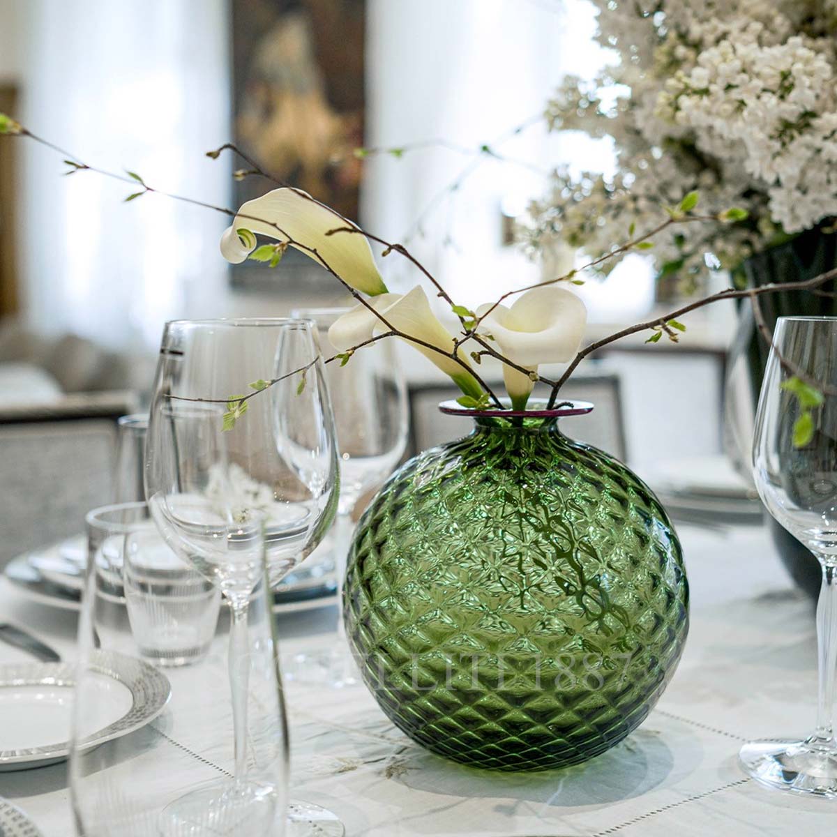 베니니 Venini Monofiore Balloton Vase Large Green 100.29 VM 2/3