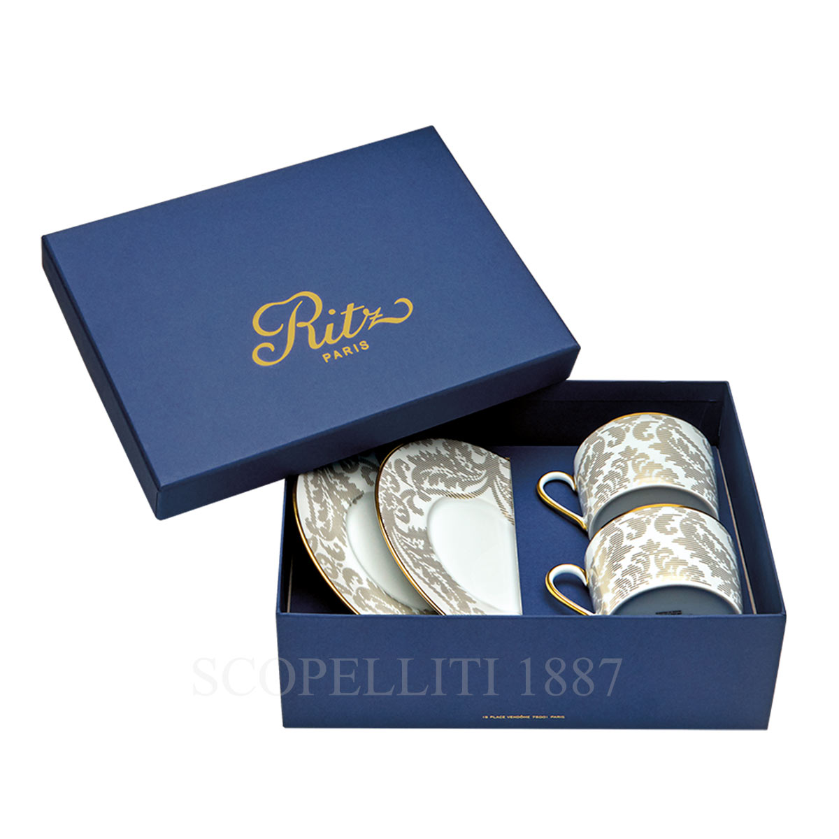 하빌랜드 Haviland Damassé Ritz Paris Tea Cup - set of two 31382 549 2234 C2 2/3