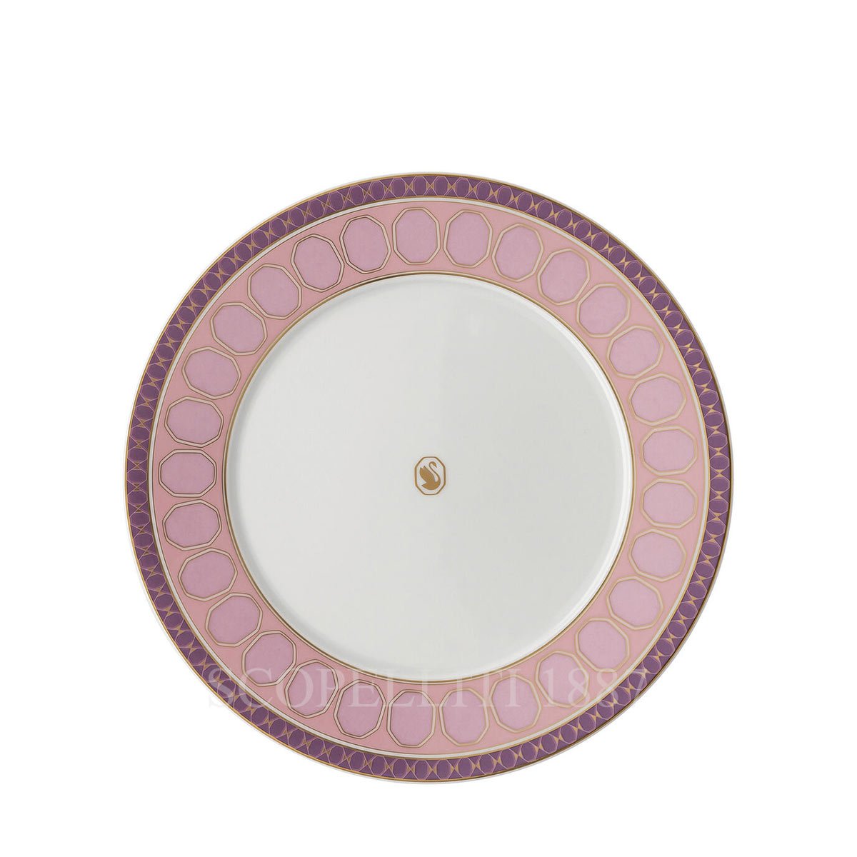 로젠탈 스와로브스키 Swarovski Breakfast Plate Signum Pink 10470-426350-10223 1/3