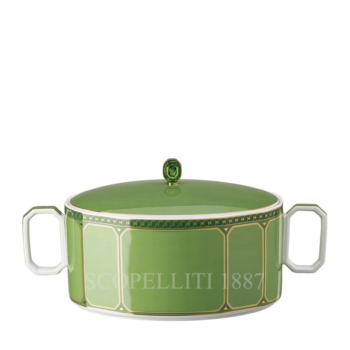 로젠탈 스와로브스키 Swarovski Covered Vegetable Bowl Signum Green 10570-426349-11320 1/1