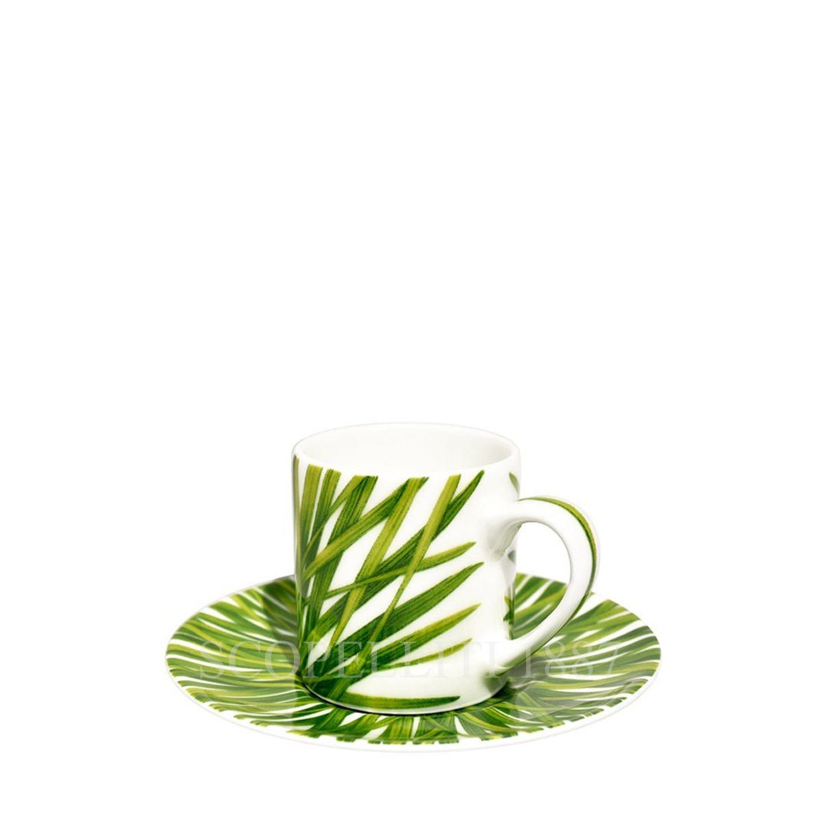 타이투 밀라노 Taitù Life In Green Espresso Cup with Saucer - Set of 4 12-13-91