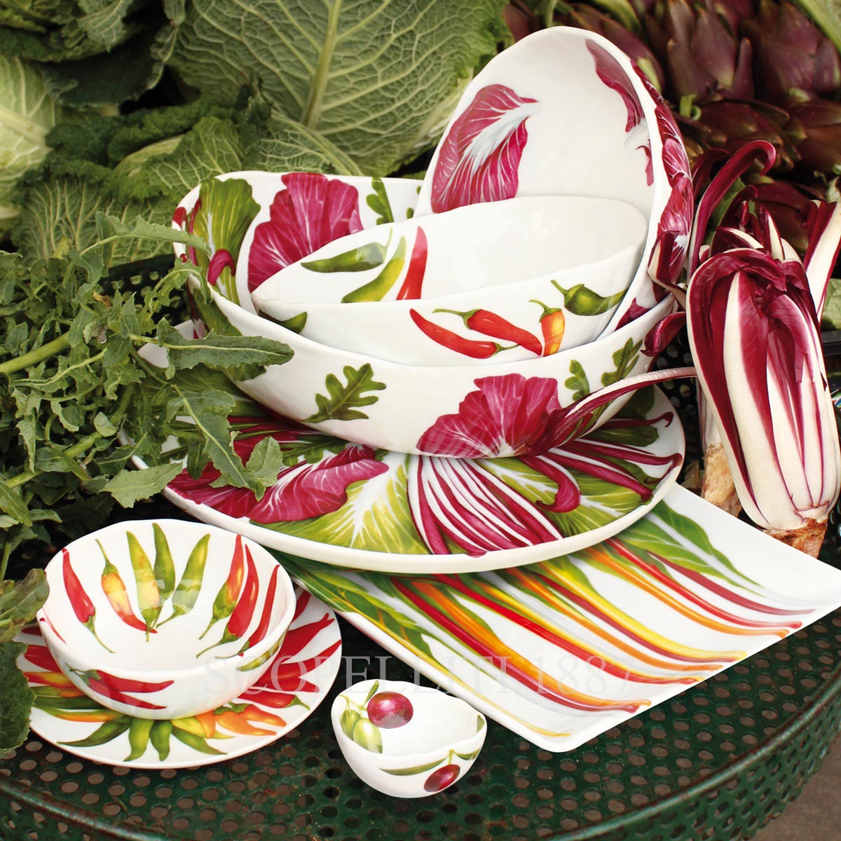 타이투 밀라노 Taitù Vegetables Round Platter Salad - Set of 2 2006-08-12 3/5